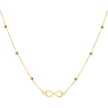 Náhrdelník Zlatý náhrdelník, anker - nekonečno - AP528-9022