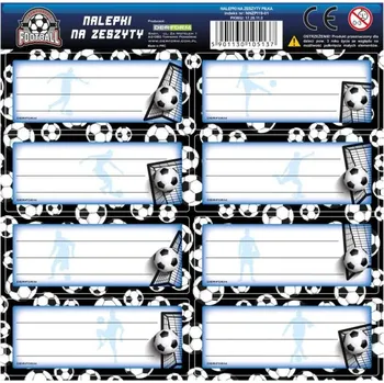 samolepka SAMOLEPKY - JMENOVKY NA SEŠITY FOTBAL