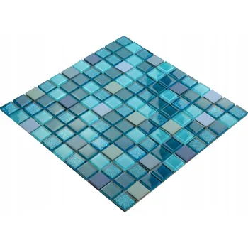 Obklad Skleněná mozaika Englass 30 x 30 cm, odstíny modré