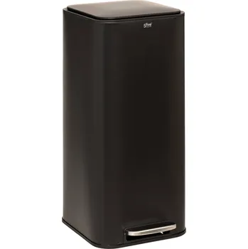 5five Simply Smart Odpadkový koš s pedálem DELTA, kovový, 30 l, černý