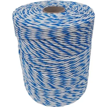 Ohradník Ohradníkové lanko Standard line M+S 3 mm/500m polyetylénové modro-bílé 3,8 Ohm/m