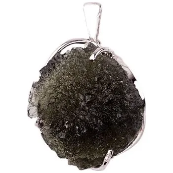 Přívěsek vltavín - stříbrný přívěsek (4-0134V) povrchová úprava: rhodiované