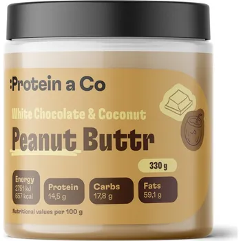 Protein a Co ProteinaCo Arašídový krém s bílou čokoládou a kokosem 330 g