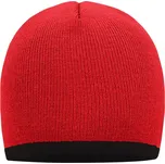 Čepice s kontrastním okrajem červená/černá univerzální