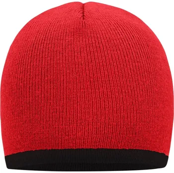 Čepice Čepice s kontrastním okrajem červená/černá univerzální