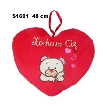 plyšák Poduszka Serce miś 48cm