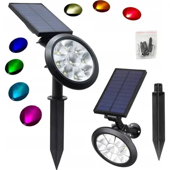 Venkovní osvětlení SOLÁRNÍ ZAHRADNÍ LAMPA LED RGB REŽIMY IP55 43cm ZÁVĚSNÁ STOJÍCÍ ZAPICHOVACÍ