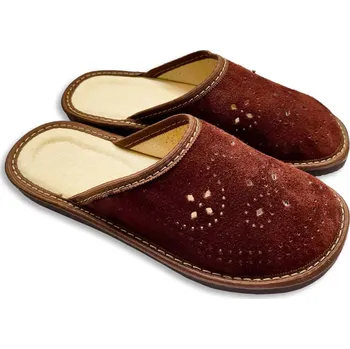 Dámská obuv Ovčí Věci Dámské kožené pantofle s ortopedickou stélkou hnědá, Velikost EU 41