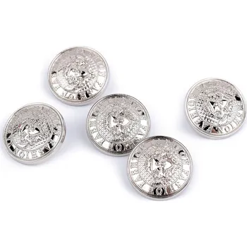 Knoflík Kovový knoflík velikost 32"; 40" Varianta: 1 (32") nikl, Balení: 5 ks