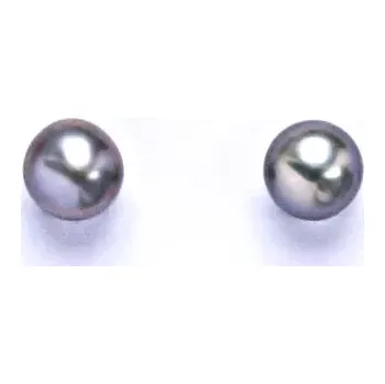 Náušnice Stříbrné náušnice přírodní perla černá - NŠ1183v (Stříbrné náušnice s přírodní perlou 7,5 mm)