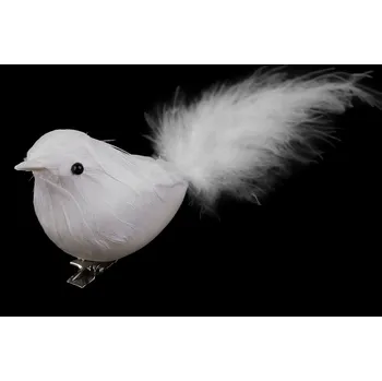 Vánoce Ptáček s klipem k vánočnímu aranžování Varianta: bílá, Balení: 2 ks