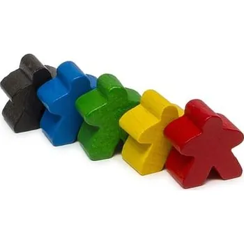 Příslušenství k deskovým hrám Dřevěná figurka (Meeple), barva zelená