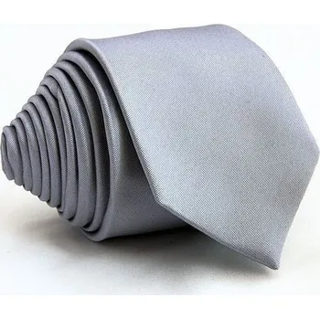Pánská lesklá světle šedá slim kravata - 5 cm (Pánská slim kravata)