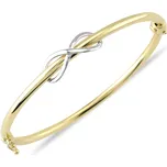 Lillian Vassago Pevný zlatý náramek se symbolem nekonečna LLV83-GB005