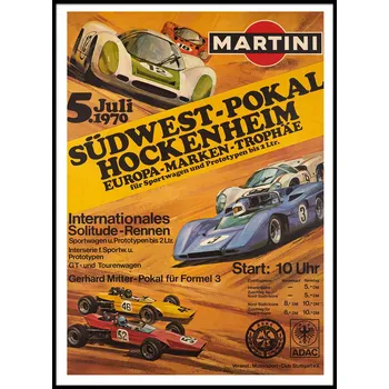 Obraz Plakát sportovní Automobilové závody bez rámu 50 x 70 cm