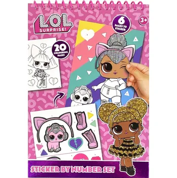 omalovánky Samolepky podle čísel, nalepovací obrázky, omalovánky - L.O.L. Surprise