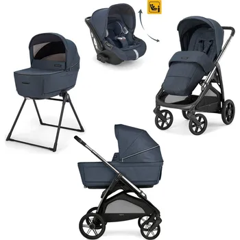 Kočárek Inglesina Kočárek Inglesina Aptica Darwin Recline 4v1 2025 Resort Blue" "Barva:modré|Materiál:melange|Počet kol:čtyřkolové|Požadované vlastnosti:odpružení, Zatáčecí kola, Lze připevnit autosedačku|Typ:kombinované|