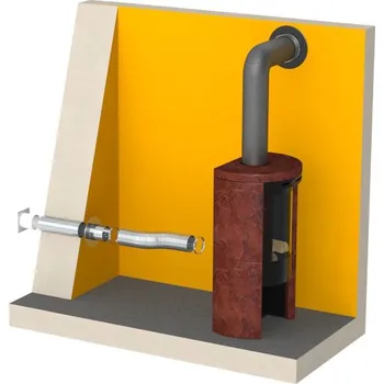 Krbová kamna Sada externího přívodu vzduchu 100 mm bílá