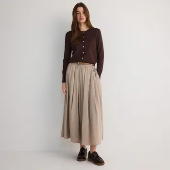 Dámská sukně Reserved - Sukně s páskem - béžová - 107BS-80X - 107BS-80X-XL