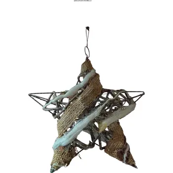 Vánoce Svítící hvězda 26 cm bílá