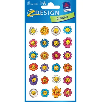 Samolepící etiketa AVERY Z-DESIGN Květinové obličeje - 53371