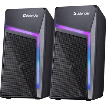 Elektronika Defender reproduktory STELLAR, 2.0, 6W, černé, regulace hlasitosti, podsvícení, 100Hz~20kH