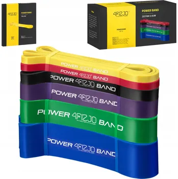 4FIZJO Sada 6 posilovacích gum VÍCEBAREVNÁ