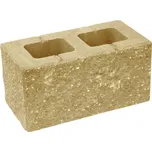 Tvárnice plotová CS BETON Blok 20 roh dvoustranně štípaná okrová – 400×200×200 mm