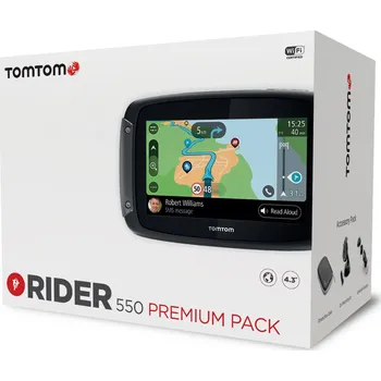GPS navigace TomTom RIDER 550 PREMIUM PACK motocyklová navigace zvětšená sada