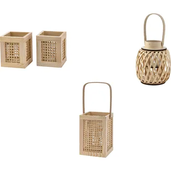 Lucerna LIVARNO home Sada svícnů / Dřevěná lucerna