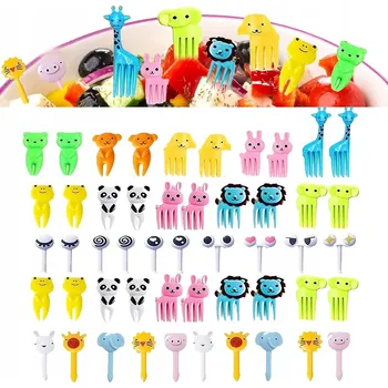 Příbor WIDELCE DESEROWE MINI OPAKOVANĚ POUŽITELNÉ VIDLIČKY NA OVOCE 50KUSŮ