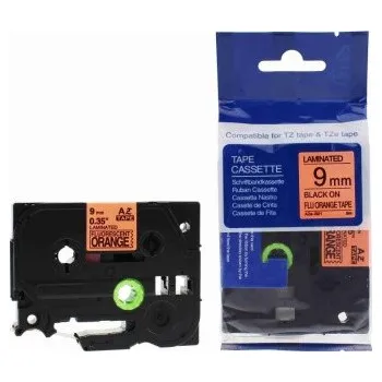 Pásek do tiskárny Alternativní páska Brother TZ-B21/TZe-B21, signální 9 mm x 8 m, černý tisk/oranžový podkla