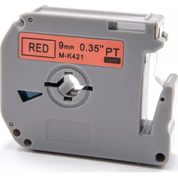 Pásek do tiskárny Alternativní páska Brother MK-421, 9mm x 8m, černý tisk / červený podklad