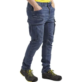 Pánské kalhoty DIADORA Stone Cargo Light modré pánské kalhoty Jeans Stretch 36