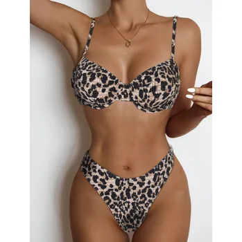 Dámské plavky Dámské dvoudílné plavky s leopardím vzorem Barva: Vícebarevná, Velikostní tabulka: M