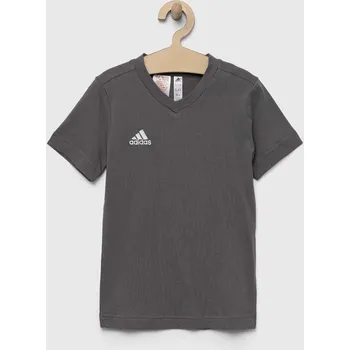 Dětské bavlněné tričko adidas Performance ENT22 TEE Y HC0444 šedá 90X, vel. 116