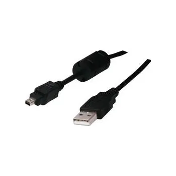 Kabel do PC USB kabel (2.0), USB A samec - 4-pin samec, 26734, 1.8m, černý, FUJI