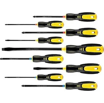 Šroubovák TOPEX sada šroubováků 9-dílná, PH+PZ+PL, neklouzavá rukojeť, v držáku 39D930