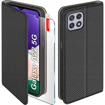 Pouzdro na mobilní telefon Flipové pouzdro KrainaGSM pro Samsung Galaxy A22 5G, černé