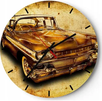 Hodiny Nástěnné hodiny do kuchyně 30x30 Motorismus Skleněné hodiny do obýváku Tiché