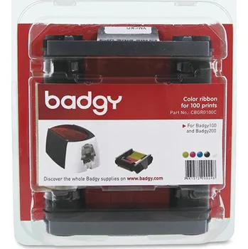 Pásek do tiskárny Badgy originální páska do tiskárny karet, CBGR0100C, barevná, Badgy