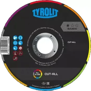 Řezný kotouč TYROLIT řezný kotouč CUT ALL 230*1,9*22,23mm, (ocel, nerez, PVC, kámen, beton), 34663883