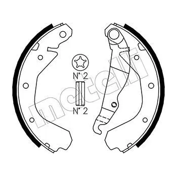 Auto-moto Sada brzdových čelistí METELLI 53-0305