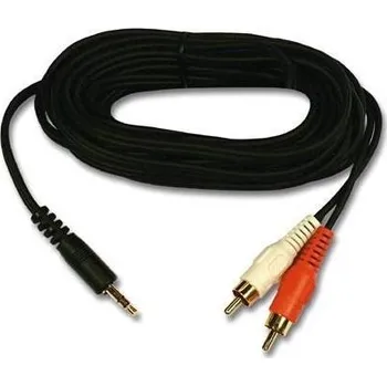 Audio kabel Audio kabel Jack (3.5mm) samec - 2x CINCH samec, 10m, černá