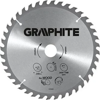 Pilový kotouč GRAPHITE kotouč pilový 185x30mm 48Z vidiový 57H666