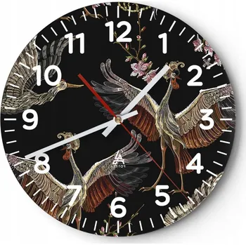 Hodiny Kuchyňské nástěnné hodiny 30x30 Abstrakce Moderní skleněné hodiny Tiché