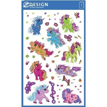 samolepka AVERY Z-DESIGN Dětské třpyt. jednorožci