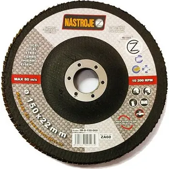 Brusný kotouč NÁSTROJE CZ lamelový kotouč 115mm A100 ocel corundum IM-8-115-100