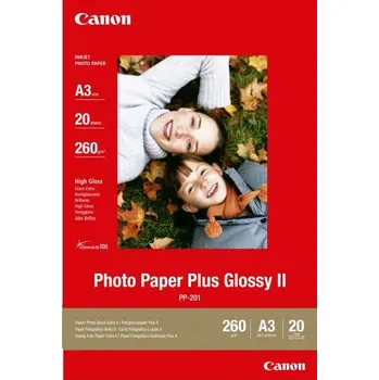 Fotopapír Canon Photo Paper Plus Glossy, PP-201 A3, foto papír, lesklý, 2311B020, bílý, A3, 275 g/m2