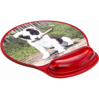 Podložka pod myš Podložka pod myš, ergonomická, gelová, červená, Logo